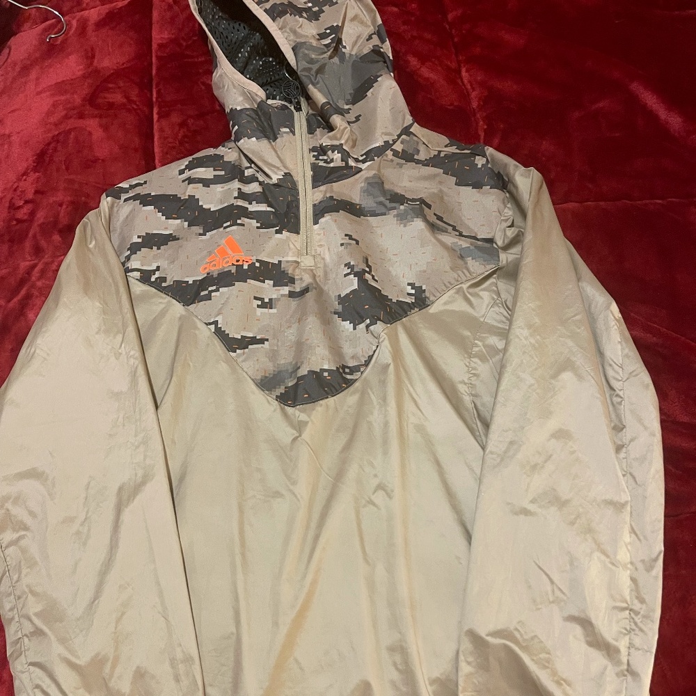 Addidas Logo Windbreaker With Hood